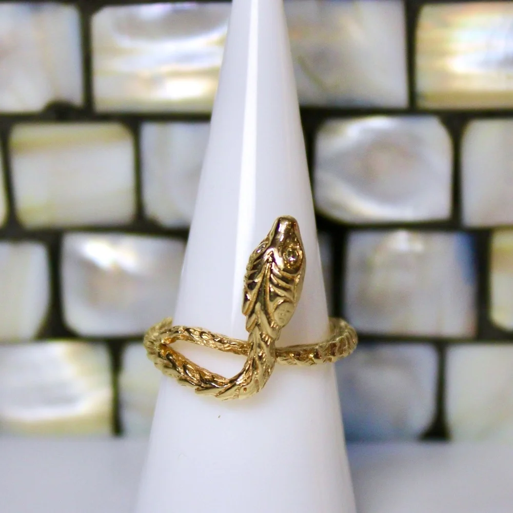 Gold Snake Ring - Picture 1 of 5